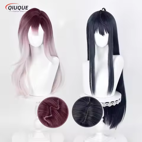 Game Path To Nowhere Rahu Shalom Cosplay Wig Long Straight Heat Resistant Synthetic Hair Halloween A