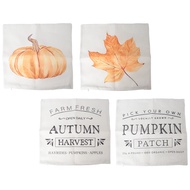 Fall Decor Pillow Covers 18X18 Set of 4 Outdoor Fall Decorative Throw Farmhouse Autumn Cushion Case