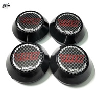 【Limited Time Only】 4pcs 60/64/65/68/69MM Car Wheel Center Caps Red Logo Fit for Rays Volk Racing Wh