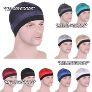 MELODG Men Durag Hats, Elastic Polyester Wave Caps,  Breathable Solid Color Multicolor Multicolor Du