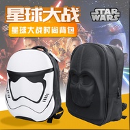 Star Wars Star Wars 8 Movie Merchandise Trendy Three-Dimensional 3D Black Samurai Backpack Computer 