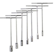 7Pcs 9 T-Handle Tool 8/10/12/13/14/17/19Mm Metric Socket Set Long Hex Key Wrench Repair Tools E 8