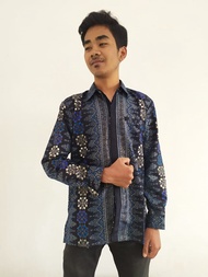 Fondao Batik Tops Long Sleeve Toraja Batik Shirt for Men