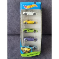 Hotwheels Exotics 5 pack with Aston Martin, Lamborghini Aventador, Reventon & Porsche 918 Spyder  *s