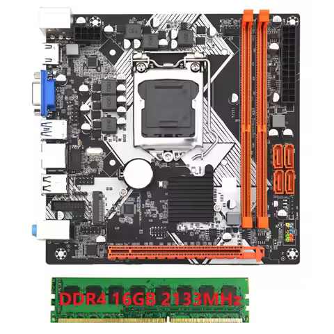 ITX H110 Computer Motherboard With 16G 2133Mhz DDR4 RAM LGA1151 DDR4 Supports 32GB Gigabit Ethernet 