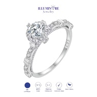 Illuminare-(100% Original) BM-RG14 WOMEN'S RING 0.5CT MOISSANITE LUXURY DIAMOND RING GENUINE S925 SI