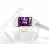 寶麗金珠寶-天然紫水晶18K金台戒指