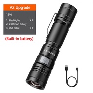 SUPERFIRE Torchlight  A2-S 15W Powerful Zoomable Flashlight USB rechargeable Camping Fishing Waterpr