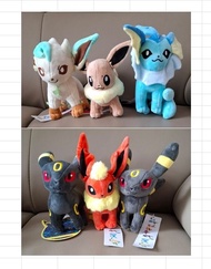 [最後6隻] Pokémon 日本正版正貨有牌寵物小精靈水伊布水伊貝Pokémon Fit Vaporeon，葉伊布Leafeon 伊貝伊布Evevee，Shiny Umbreon 月亮伊布伊貝，火伊
