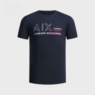 ARMANI EXCHANGE/ARMANI 2024 Autumn Men's Gradient logo Pure Cotton Short-Sleeved T-Shirt