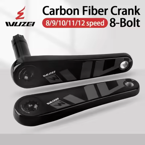 WUZEI 8-Bolt Direct Mount Ultralight Carbon Fiber Road Bike Crank,24mm Axle,For SRAM XX1/X01/X1/GX,F