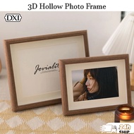 DX | 6" 8" 10" A4 Wooden Photo Frame Picture Frame Hollow Frame 3D Frame Bingkai Gambar Frame Foto G