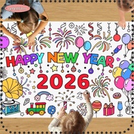 LIKE Giant Coloring Poster, Happy  Year Art Craft Doodle Art Banner, Interactive Doodle DIY Coloring