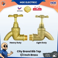 Hardware| City Brand Bib Tap 1/2 Inch Brass | Kepala Paip Air Tahan Lasak Heavy Duty