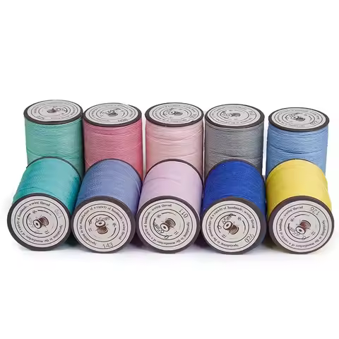 Round Leather Sewing Wax Thread Cord Handwork Knitting Craft Wax Thread for Leather DIY Project Neck