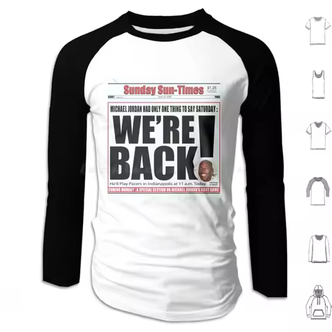 Mi-Chael Jor-Dan Shirt I'm Back 45 Return Chi-Cago Bul-Ls City Boot-Leg Shirt Hoodie Cotton Long Sle