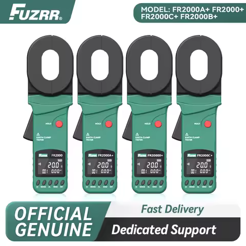 FUZRR FR2000A+ FR2000B+ FR2000C+ FR2000+ Clamp Grounding Resistance Tester 0.01-1200ohm Lightning Pr