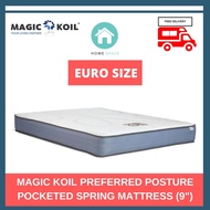 Magic Koil Preferred Posture Pocket Spring Mattress, Euro Size, Firm, 9 inch