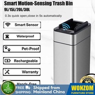 Rubbish Bin Automatic Smart Motion Sensor Dustbin With Lid Stainless Steel Rubbish Bin For Kitchen 9