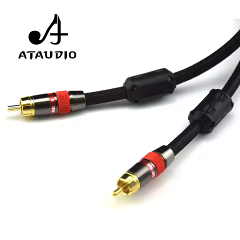 ATAUDIO 4N OFC 75ohm Hifi Digital Coaxial Audio Video Rca Cable Hi-end RCA to RCA Male Subwoofer Aud