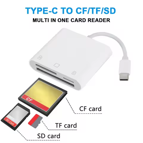 3 in 1 Type C To CF/SD/TF Card Adapter SD Card Adapter Memory Card Reader CF SD TF Compact Camera Ca
