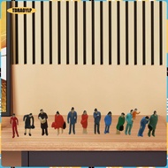 [tdraoylp] 12x Mini People Figurines 1:87 Hobby Dollhouse Accessories Miniature Layout