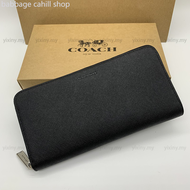 100% Authentic Coach Purse F74769 Long wallet Men's wallet Scratch-resistant wallet Zipper bag Clutch With receipt