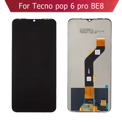 For Tecno Pop 6 PRO BE8 LCD Screen And Touch Panel Glass Digitizer Assembly Screen Replacement