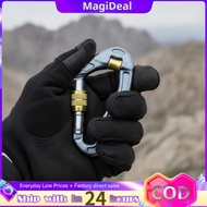 magideal Asymmetrical Locking Carabiner Spring-Loaded Screw-Gate Carabiner Strong Climbing Hook Long