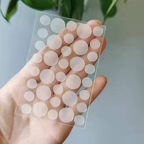 36pcs/sheet Transparent Waterproof Invisible Acne Patch Hydrocolloid Acne Patch Cover-up Patch, Used