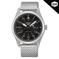 [Watchspree] Seiko 5 Sports Automatic Field Suits Style Stainless Steel Mesh Band Watch SRPH23K1