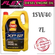 ORI 7L TOP 1 XP12 15W40 MO3 DIESEL ENGINE OIL MINYAK HITAM 15W-40 MINERAL MOTOR LUBRICANT