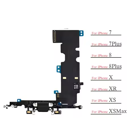 Charging Port Flex Cable For iPhone 7 8 Plus X XR XS Max Dock Charger Connector With Microphone Repl