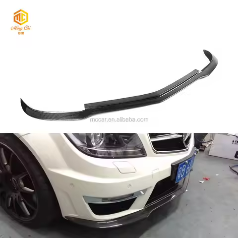 BKS Style Carbon Fiber W204 C63 Front Lip For W204 C63 507 Bumper Separator Front Lip