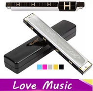 Quality silver famous brand professional harmonica c tone wide vocal range accent 24 holes harmonica