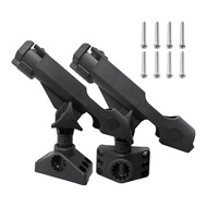 Adjustable Kayak Rod Holders 2-Pack for Boats - Side Deck Mount Fishing Pole Security for Boaters