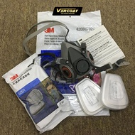 3M MASK 6200/07205 3M Dust Paint Mask Respirator Filter Spray Protect Smoke Gas