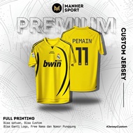 REAL MADRID 2008 2009 AWAY GOALKEEPER JERSEY YELLOW FULL PRINTING PREMIUM