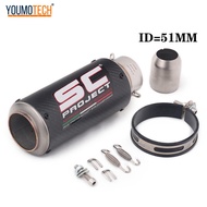 51mm/60mm/63mm Universal Motorcycle Exhaust Muffler Tailpipe SC project Canister Tail Pipe Stainless