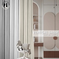 namaskar.curtain - Sheer 4 Mix Curtain Window Ready Made Hook Eyelet (330cm-340cm)