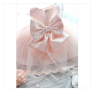 Baby Girls Kids Princess Wedding Party Flower Lace Dress 1st Baptism Dresses For Girls