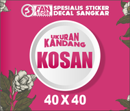STICKER SANGKAR KENARI KOTAK - STIKER DECAL KANDANG BURUNG KENARI KICAU MANIA - TK023-A1