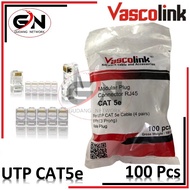 Rj45 Cat.5e Vascolink Connector Cat.5 Cat5 Connector contains 100 pcs