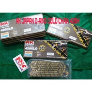 Rk rantai oring gold emas R15 y16zr y15zr rs150 fz150made in japan 428H RK CHAIN ORING GOLD MT15/R15