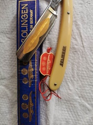 มีดโกนโบราณตราจระเข้​คู่​ 3​ ดาว​ FINEST HOLLOW​ GROUND​ RAZORS.Best Quelity SOLINGEN​ Germany.2ญค