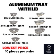 [SMALL SIZES] Aluminum Tray / Aluminum Pan / Foil Tray / Aluminum Tray with Lid