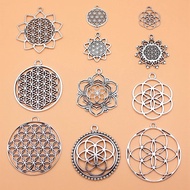 11pcs/set Flower Of Life Charms Supplies For Jewelry Cute Items New In