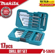 MAKITA Original Drill Bit 17PCS SET W/Case D-53693 Metal Masonry Bits