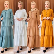 🔥🔥 05 P206 PLAIN RUFFLE DRESS BARBIE DOLL WOMEN BAJU WANITA KEMBANG TINGKAT