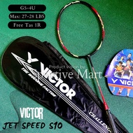 Victor Jetspeed S10 G5 4U • Max 28 LBS • Free Badminton Bag • Light & Fast Badminton Racket